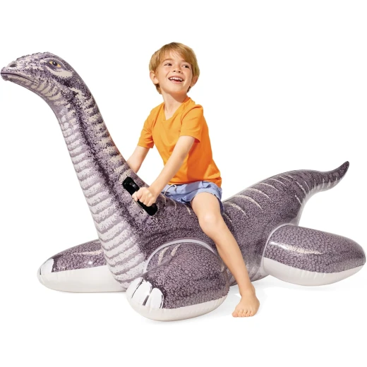 Intex Brontosaurus Ride-On Inflatable Float 178 × 94 cm Dinosaur Pool Float with Textured Finish, 3 Air Chambers &amp; Handles Durable Vinyl with Repair Patch - Intex - Image 4