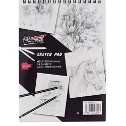 Corel Sketch Pad - 60 Sheets, Acid-Free Paper, Ideal for Hand-Drawn Artwork and Creative Designs, Portable Size (22.9 × 30.5 cm)