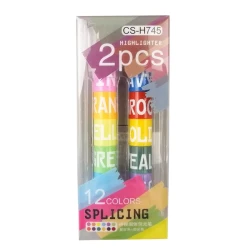 Colorful Marker Pen Set 12 Vibrant Colors with Splicing Function Fun, Stackable Markers for Kids &amp; Artists Compact