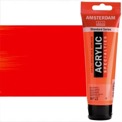 Amsterdam Acrylic Paint Permanent Beryl Red, 120 ml Vibrant Opaque Acrylic Paint High Coverage Standard Series For Canvas, Paper &amp; Wood
