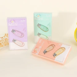 Oule Mini Nail Clippers Set Purple Color Compact &amp; Stylish Nail Care Kit Sharp, Precision Clippers for Clean Cuts Perfect for Travel &amp; Everyday Use