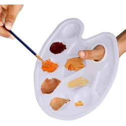 Paint Plastic Drawing Tray Color Palette Oil Watercolour Colored 10 Wells Design Thumb Hole Painting Palette