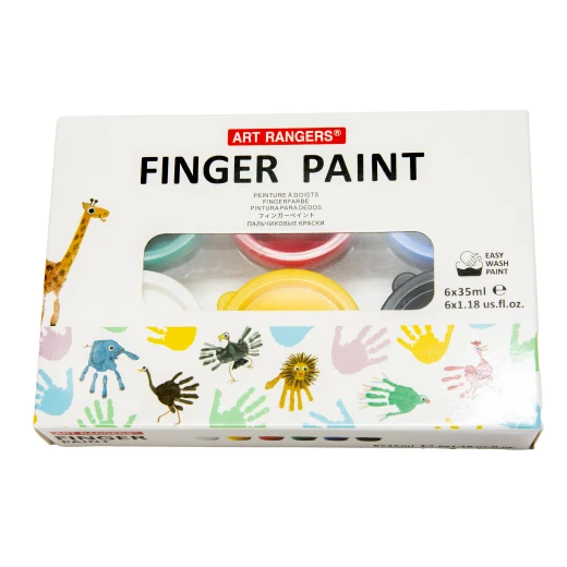 Art Rangers Finger Paint for Kids 6 Washable, Non-Toxic Colors Safe Toddler Paint Set for Boys & Girls, Easy Clean, Arts & Crafts Supplies for Ages 3+ Art Rangers Finger Paint for Kids 6 Washable, Non-Toxic Colors Safe Toddler Paint Set for Boys & Girls, Easy Clean, Arts & Crafts Supplies for Ages 3+