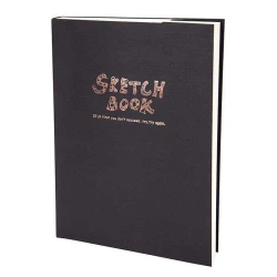 Black Paper Sketchbook A5 10 Sheets, 350gsm Heavyweight Acid-Free Paper for Oil Painting Artist Sketch Pad with Plant Cover Design Professional Art Supplies