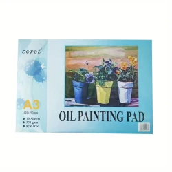 Corot Professional Oil Painting Pad, 10 Sheets 350GSM Acid-Free Thick Cardboard for Artists &amp; Enthusiasts Indoor/Outdoor Use, Vibrant Floral Design Cover