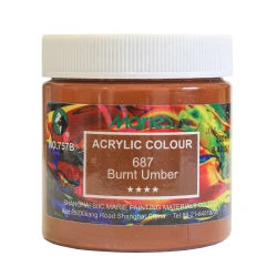 Marie's Acrylic Colour - Burnt Umber, 250 ml