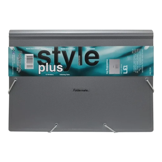 Foldermate Grey File Bag, 13 Pockets A4 Size, Durable, Portable Organizer for Documents and Files Foldermate Grey File Bag, 13 Pockets A4 Size, Durable, Portable Organizer for Documents and Files