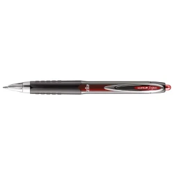 Uni-Ball Signo UMN207 Gel Pen, 0.4 mm Fine Tip, Red Ink, Smooth Writing, Translucent Barrel, Metal Clip, Precise Gel Rollerball Pen