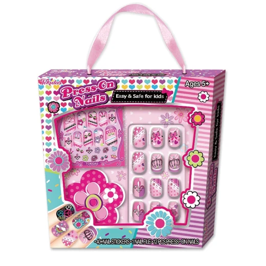 TOKIDAS Kids' "Press-On Nails" Set – 24 Nails with Mini Nail File TOKIDAS Kids' "Press-On Nails" Set – 24 Nails with Mini Nail File