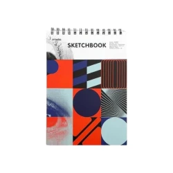 Spiral Sketchbook A4 Size (297×210 mm), 100 Sheets 80 lb Acid-Free Paper Artist Drawing Pad with Modern Geometric Cover Ideal for Sketching &amp; Design