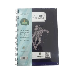 Oxford Notebook A4 Space Design, 72 Sheets (2 Subjects), College Ruled, Heavyweight Paper, Astronaut Cover Made in Palestine