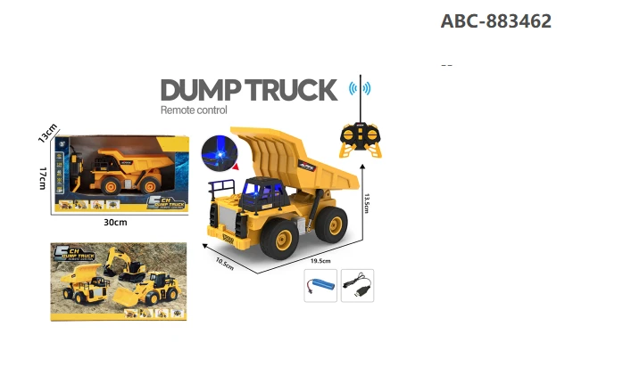 Remote Control Dump Truck Toy – 5CH Edition
