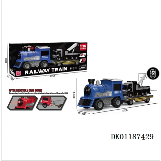 Railway and Transport Vehicles Playset – 1:16 Scale (Train + Truck + Crane) - Stoys - Image 2