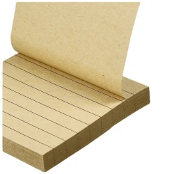 Ruled Sticky Notes, 3x3 Inch Square Notes in Light Brown, Lined Notepad Paper with Strong Adhesive, No Residue, Perfect for Office, School &amp; Daily Reminders