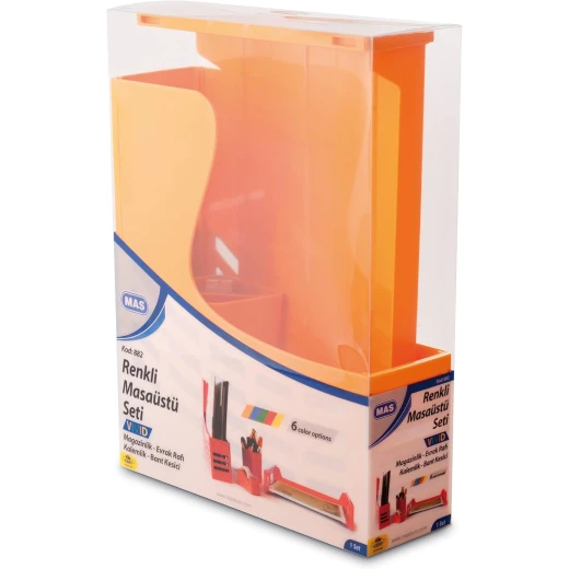 MAS 4-piece storage system accessory set orange, includes 4 desk utensils Code 882 MAS 4-piece storage system accessory set orange, includes 4 desk utensils Code 882