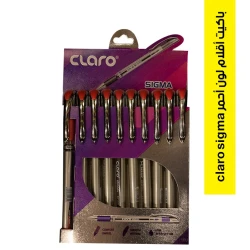 Claro Red Pen Pack - 10 Pens for School &amp; Office