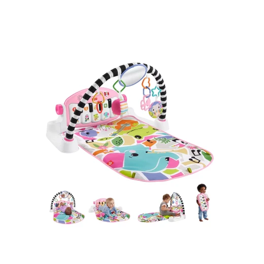 Fisher-Price Glow and Grow Kick & Play Piano Gym – Pink Edition with Light-Up Piano & 10 Sensory Toys – Model HWY61 – by Mattel Fisher-Price Glow and Grow Kick & Play Piano Gym – Pink Edition with Light-Up Piano & 10 Sensory Toys – Model HWY61 – by Mattel