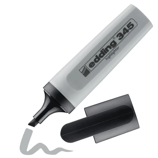 Edding 345 Textmarker Silver Gray Chisel Tip 2-5mm Edding 345 Textmarker Silver Gray Chisel Tip 2-5mm