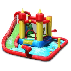 Happy Hop Jump and Splash Funland Inflatable Water Slide