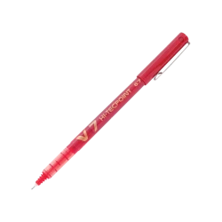 قلم حبر جاف دوار Pilot V7 Hi-Tecpoint أحمر - سن 0.5 مم