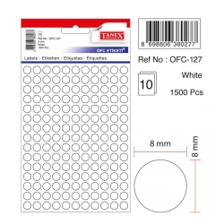 ملصق مكتب تانكس 0.8 مم أبيض OFC-127 - متين ومنظم