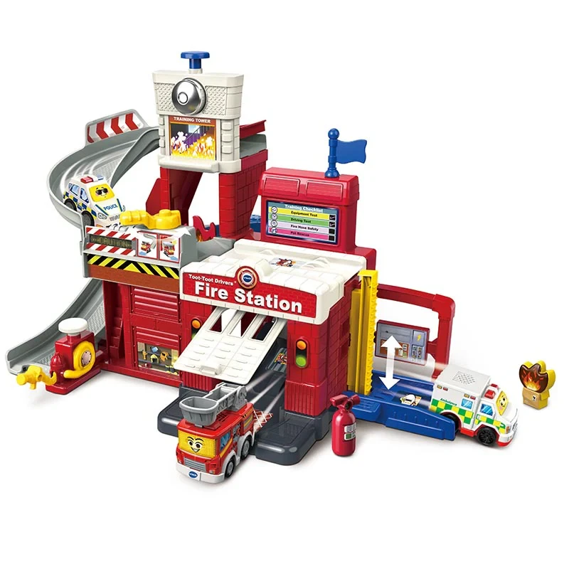 VTech Toot-Toot Drivers Fire Station Playset with Sounds & Lights
