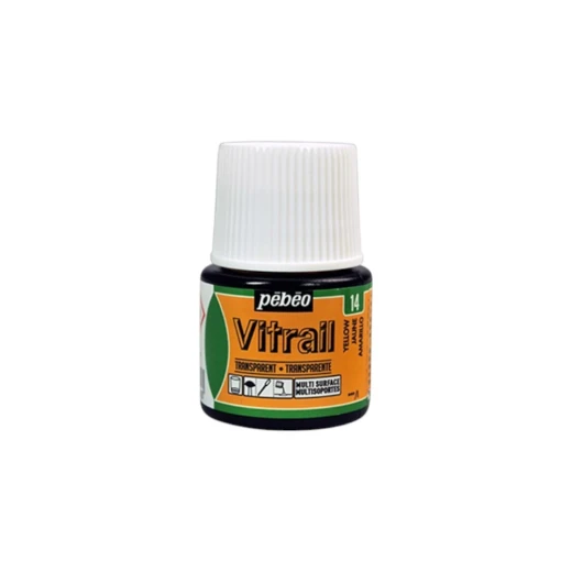 Pebeo Vitrail Transparent Yellow 45ml Mixed Media Paint for Glass Pebeo Vitrail Transparent Yellow 45ml Mixed Media Paint for Glass
