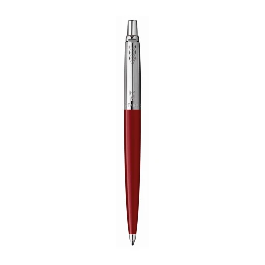 Parker Jotter Ballpoint Pen Red Barrel Blue Ink - Smooth Writing