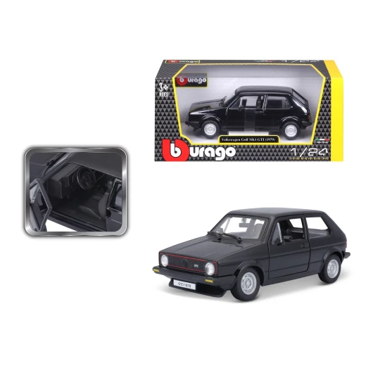 Bburago 1:24 فولكس واجن VW Golf Mk1 GTI 1979 أسود نموذج مصبوب