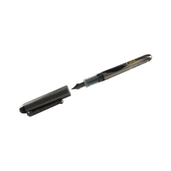 قلم حبر جاف بايلوت V-Pen فضي للاستعمال مرة واحدة حبر أسود 0.4 مم (عبوة من 12)