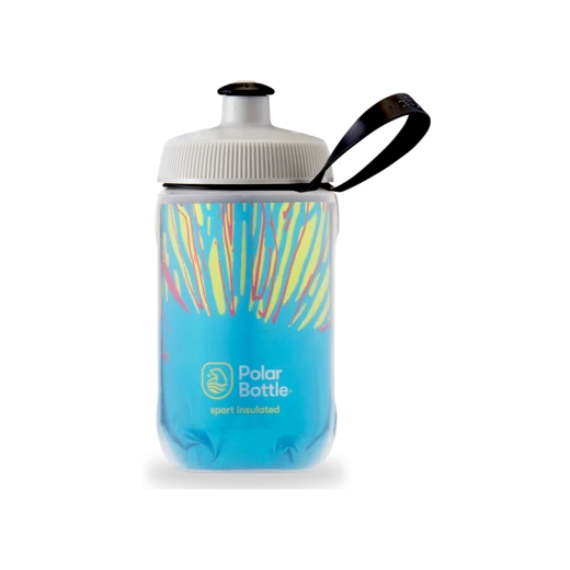 Polar Bottle Kids Sport Insulated Water Bottle - BPA-Free, Sport & Bike Squeeze Bottle with Handle (Azure Blue, 12 oz)