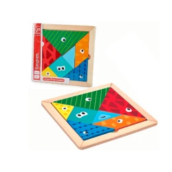 Hape Tangram Puzzle 8 Pieces Wooden Educational Toy for Ages 3+
