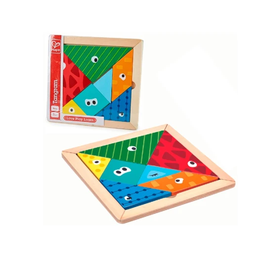 Hape Tangram Puzzle 8 Pieces Wooden Educational Toy for Ages 3+