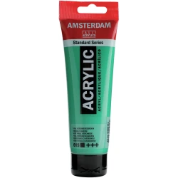Amsterdam Acrylic Emerald Green 120ml Tube - High Lightfastness Paint