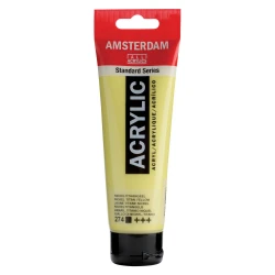 Amsterdam Acrylics 120ml Nickel Titanium Yellow Paint Tube - High Lightfastness
