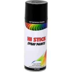 Bohemian Agencies Black Hi Stick Spray Paint - Durable &amp; High-Gloss Finish