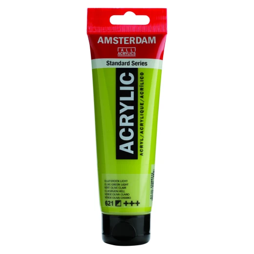 Amsterdam Mendels Olive Green Acrylic Paint - Lightfast, Thick, Versatile Amsterdam Mendels Olive Green Acrylic Paint - Lightfast, Thick, Versatile