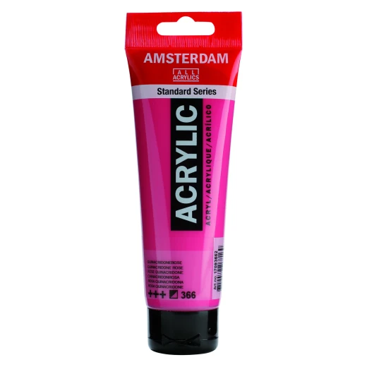 Amsterdam Mendels Quinacridone Rose Acrylic Paint - High Lightfastness & Thick Amsterdam Mendels Quinacridone Rose Acrylic Paint - High Lightfastness & Thick