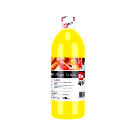 Red Apple 500ml Yellow Finger Paint for Kids | Non-Toxic Red Apple 500ml Yellow Finger Paint for Kids | Non-Toxic