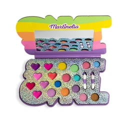Martinelia Super Girl Kids Makeup Palette Set - 12 Eyeshadows &amp; Gloss