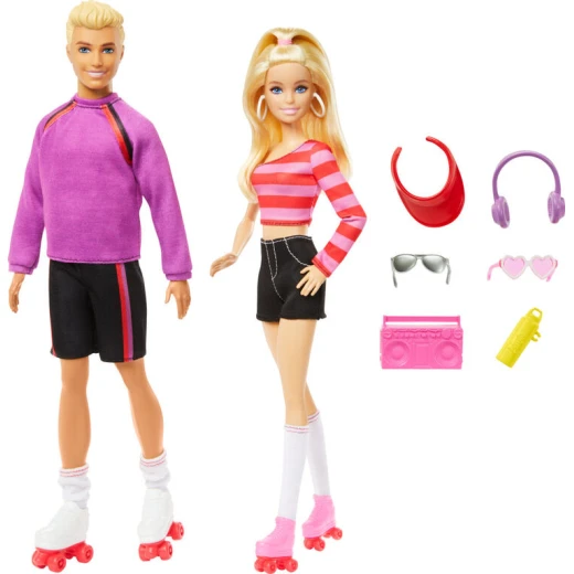 Barbie & Ken Fashionistas Roller Skating Dolls Set 65th Anniversary Edition 2 Dolls Barbie & Ken Fashionistas Roller Skating Dolls Set 65th Anniversary Edition 2 Dolls