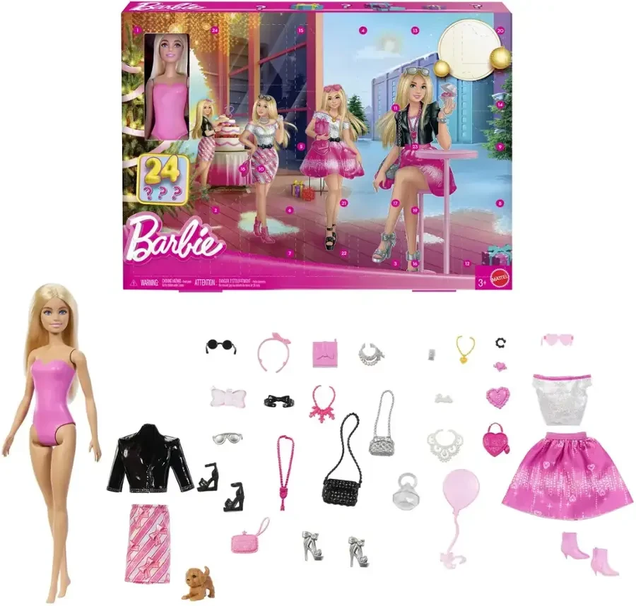 Mattel Barbie Fab Advent Calendar 2025: Collectible Dolls & Accessories for Holiday Fun