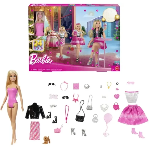 Mattel Barbie Fab Advent Calendar 2025: Collectible Dolls & Accessories for Holiday Fun