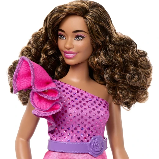 Barbie Fashionistas Doll #225 Curvy Brown Hair Pink Dress &amp; Accessories 65th Anniversary Gift - Barbie - Image 3