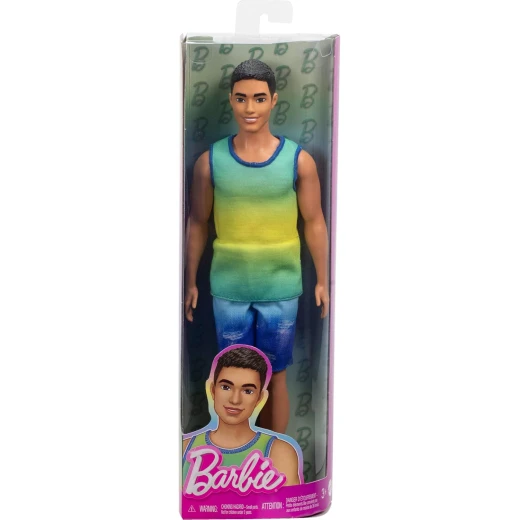 Barbie Fashionistas Ken Doll #236 with Ombre Tank Top &amp; Jean Shorts: Stylish Ken Doll for Creative Play &amp; Fashion Fun - Barbie - Image 2