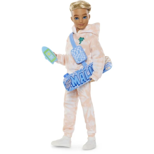 Mattel Barbie Dream Besties Ken Fashion Doll with Summer Accessories, Blonde Hair, Skateboard &amp; Imaginative Play - Barbie - Image 4