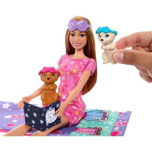 Barbie Puppy Slumber Party Playset with Color Change Feature &amp; Toy Dogs for Kids - Barbie - Image 3
