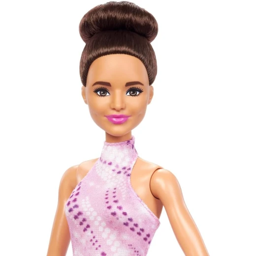 Mattel Barbie Ice Skater Fashion Doll with Pink Outfit and Ice Skates for Imaginative Play - Barbie - Image 4