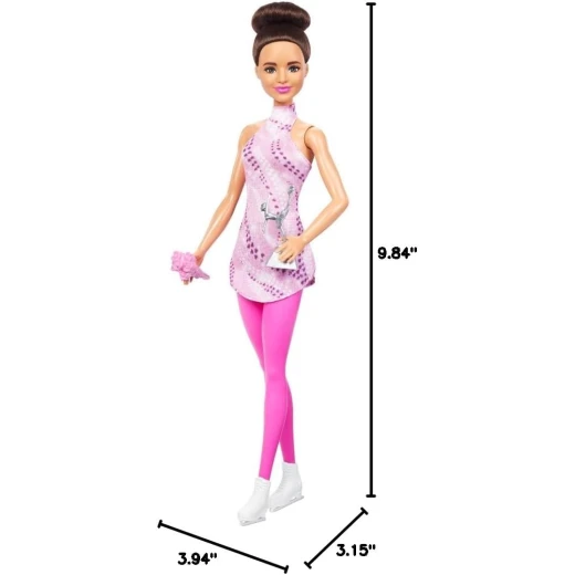 Mattel Barbie Ice Skater Fashion Doll with Pink Outfit and Ice Skates for Imaginative Play - Barbie - Image 3