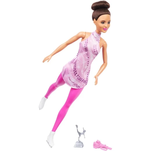 Mattel Barbie Ice Skater Fashion Doll with Pink Outfit and Ice Skates for Imaginative Play - Barbie - Image 5